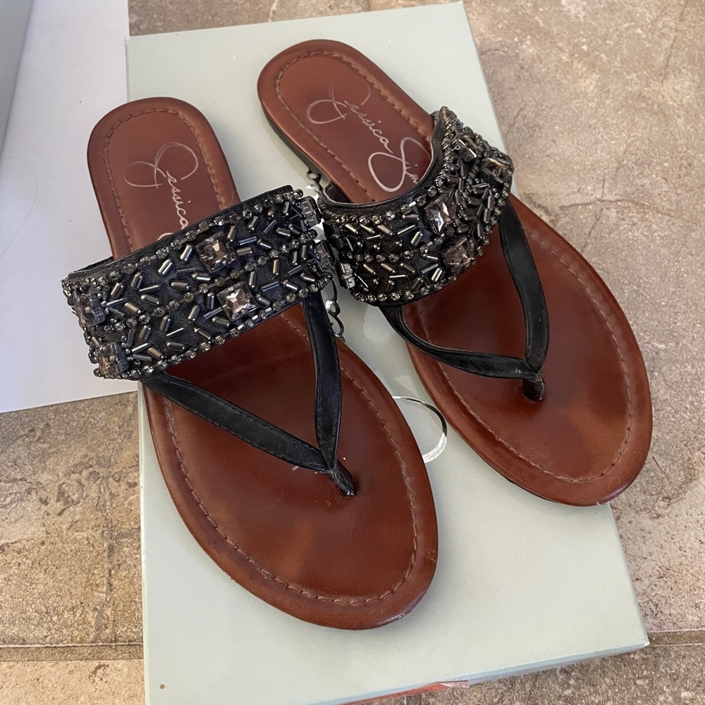 Jessica Simpson brand sparkly sandals